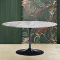 Tulip Saarinen H 41 Sofabord med Arabesque Marmor Top Made in Italy - Scarlet