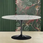 Tulip Saarinen Sofabord H 41 i Statuarietto Carrara Marble Made in Italy - Scarlet Viadurini