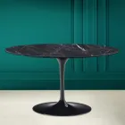 Tulip Saarinen H 41 Ovalt sofabord med Marquinia keramisk plade Viadurini