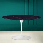 Tulip Saarinen H 41 Oval Sofabord med Noir Laurent Keramik Top Viadurini