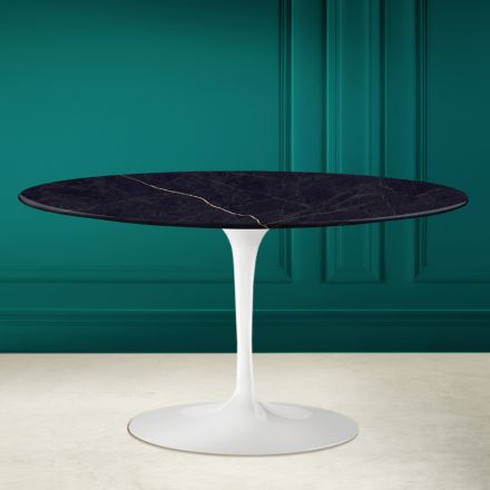 Tulip Saarinen H 41 Oval Sofabord med Noir Laurent Keramik Top Viadurini