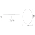 Tulip Saarinen H 41 Oval Sofabord i Invisible Select Keramik Made in Italy - Scarlet Viadurini