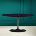 Tulip Saarinen H 41 Oval Sofabord i Noir Laurent Keramik Made in Italy - Scarlet