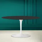 Tulip Saarinen H 41 Oval Sofabord i Noir Blød Keramik Made in Italy - Scarlet Viadurini