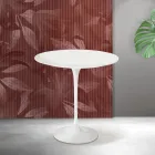 Saarinen Tulip sofabord H 52 cm i mat hvid Florim keramik - skarlagenrød Viadurini