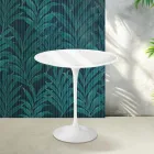Saarinen Tulip sofabord H 52 cm i blank hvid Florim keramik - Scarlet Viadurini