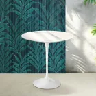 Saarinen Tulip sofabord H 52 cm i blank Statuario Florim keramik - Skarlagenrød Viadurini