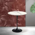 Saarinen Tulip sofabord H 52 cm i Florim Statuario mat keramik - skarlagenrød Viadurini
