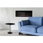 Tulip Saarinen sofabord H 52 med oval plade i sort flydende laminat Made in Italy - Scarlet Viadurini