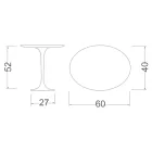 Tulip Saarinen H 52 Oval Sofabord i Carrara Statuarietto Marble Made in Italy - Scarlet Viadurini