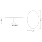 Tulip Saarinen Oval Sofabord H 41 i Absolut hvid Made in Italy - Scarlet Viadurini