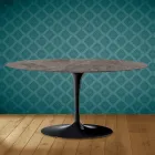 Tulip Saarinen Oval Sofabord H 41 i Kira Keramik Made in Italy - Scarlet Viadurini