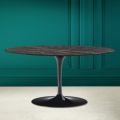 Tulip Saarinen Oval Sofabord H 41 i Noir Desire Keramik Made in Italy - Scarlet