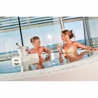 Sofabord - Floating bakke design imiteret læder nautiske Trona Viadurini