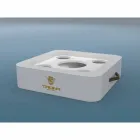 Sofabord - Floating bakke design imiteret læder nautiske Trona Viadurini