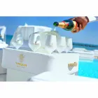 Sofabord - flydende bakke af imiteret læder og plexiglas nautiske Trona Viadurini