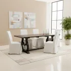 200x100 cm fyrretræsbord med antik vaskebase - Aieta Viadurini