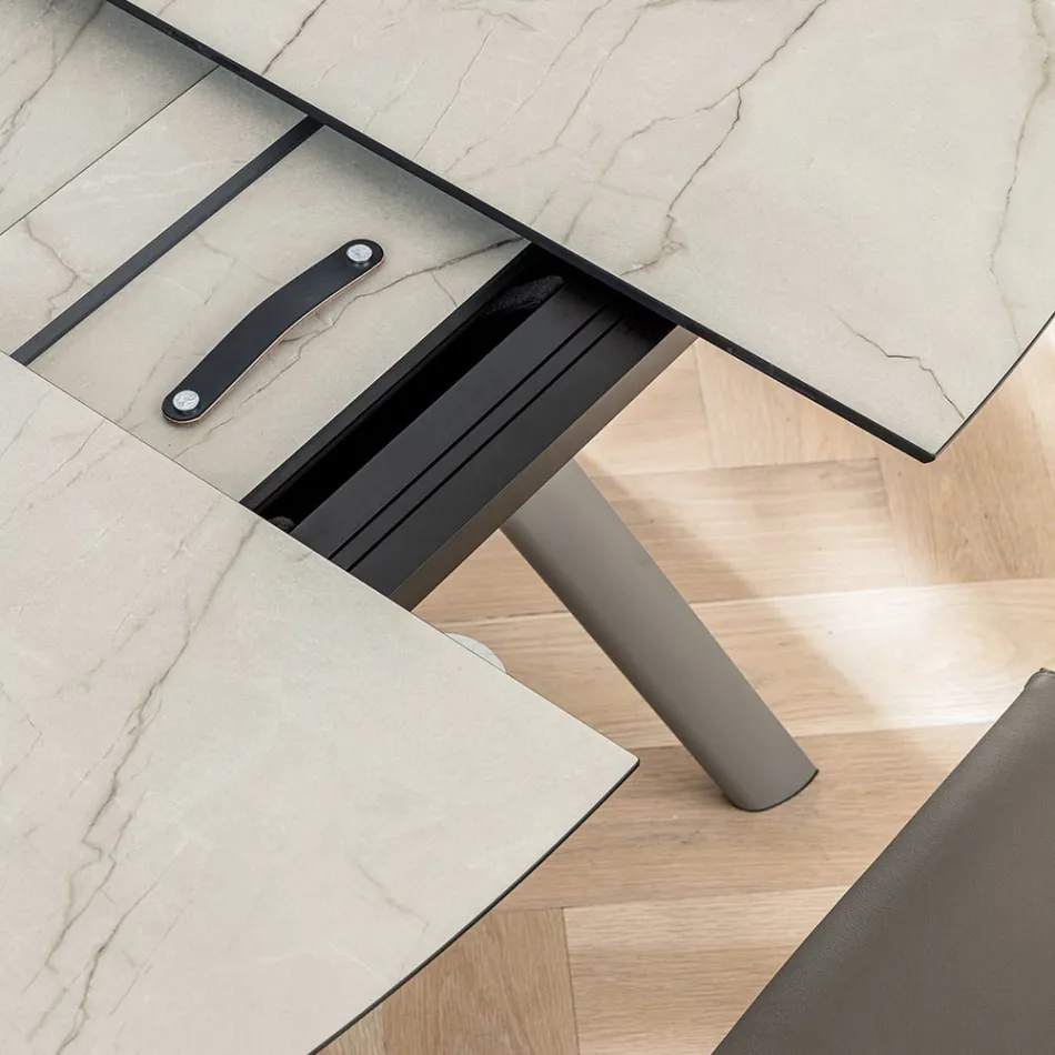 Udtrækkeligt tøndebord til 170 cm i lagdelt HPL - Convivio Viadurini