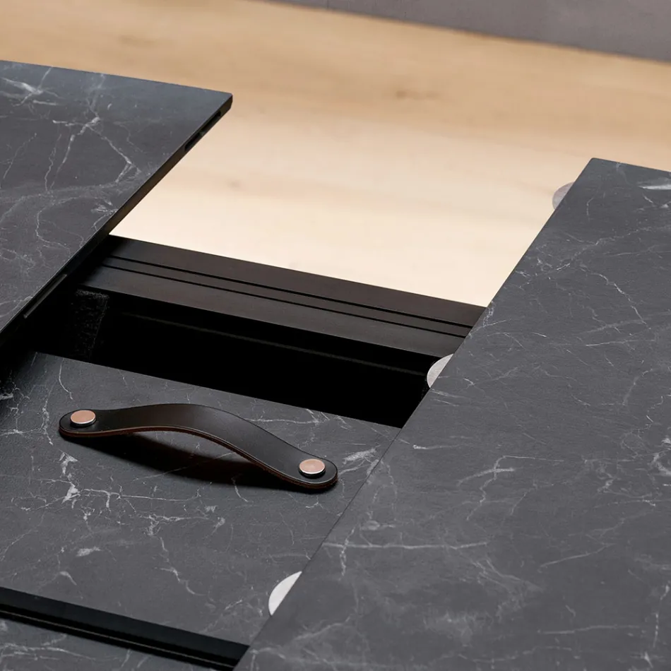 Udtrækkeligt tøndebord til 170 cm i lagdelt HPL - Convivio Viadurini