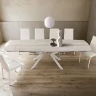 Udtrækkeligt tøndebord til 240 eller 280 cm i HPL og metal - Til stede Viadurini