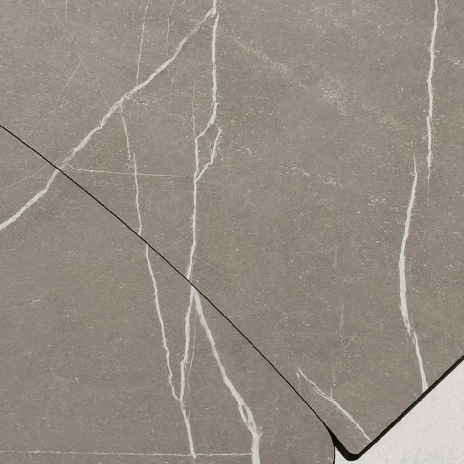 Udtrækkeligt tøndebord til 240 eller 280 cm i HPL og metal - Nuværende Viadurini