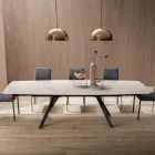 Udtrækkeligt tøndebord til 240 eller 280 cm i lagdelt HPL - Dialogo Viadurini