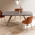 Udtrækkeligt tøndebord til 240 eller 280 cm i lagdelt HPL - Dialogo Viadurini