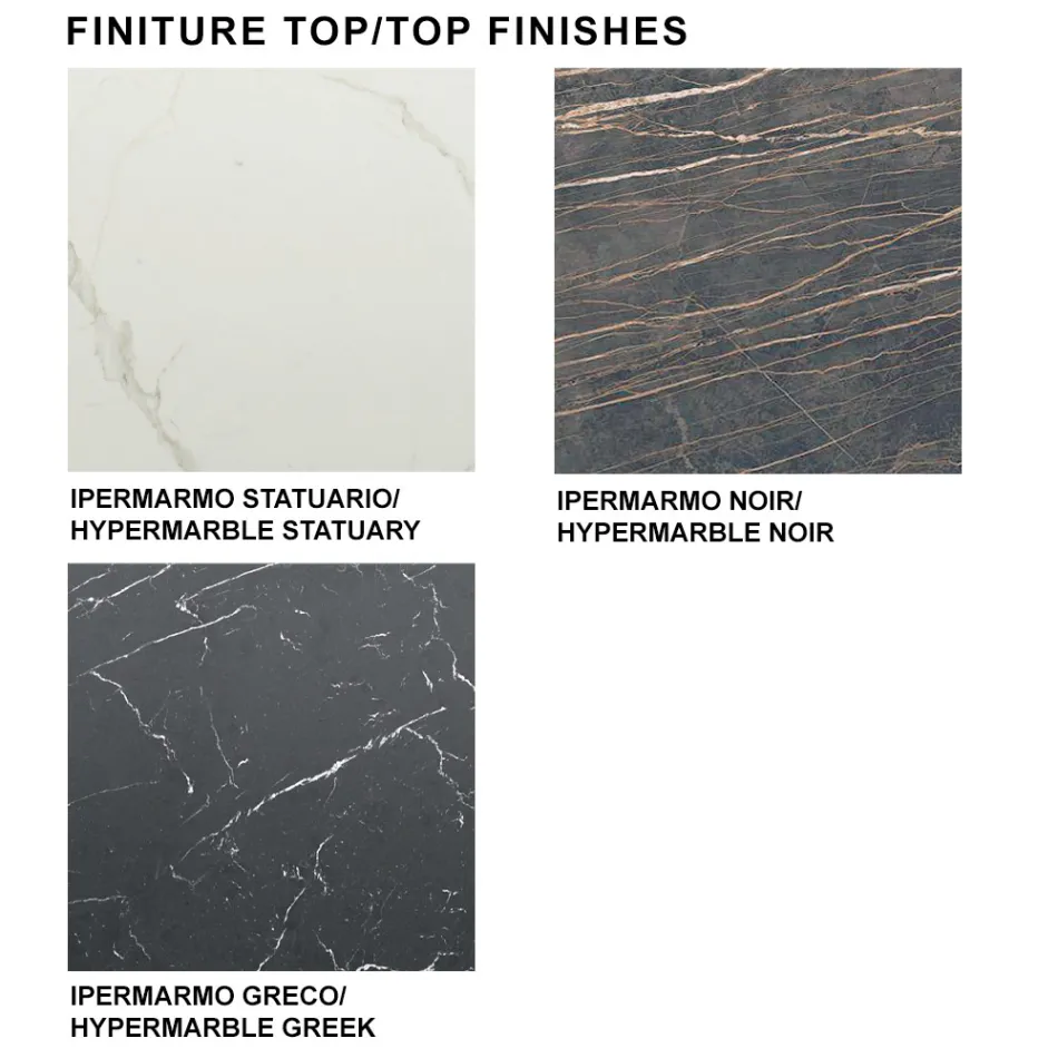 Moderne tøndeformet bord i keramik og stål lavet i Italien – Ezzellino Viadurini