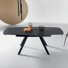 Udtræksbord 140/210x90 cm i sintret sten med marmoreffekt - Atrium Viadurini