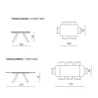 Udtræksbord 140/210x90 cm i sintret sten med marmoreffekt - Atrium Viadurini