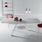 Udtræksbord 140/210x90 cm i sintret sten med marmoreffekt - Atrium Viadurini