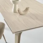 Udtræksbord 160/240x90 cm i sintret sten med marmoreffekt - Samus Viadurini
