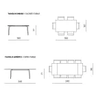Udtræksbord 160/240x90 cm i sintret sten med marmoreffekt - Samus Viadurini