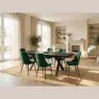 Udtrækkeligt bord 160/240x90 cm lavet af glaskeramik - Master Viadurini