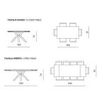 Udtræksbord 160/240x91 cm i sintret sten med marmoreffekt - Palazzo Viadurini