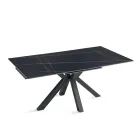 Udtræksbord 180/240x100 cm i sintret sten med marmoreffekt - Loggia Viadurini