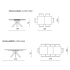 Udtræksbord 180/240x100 cm i sintret sten med marmoreffekt - Loggia Viadurini