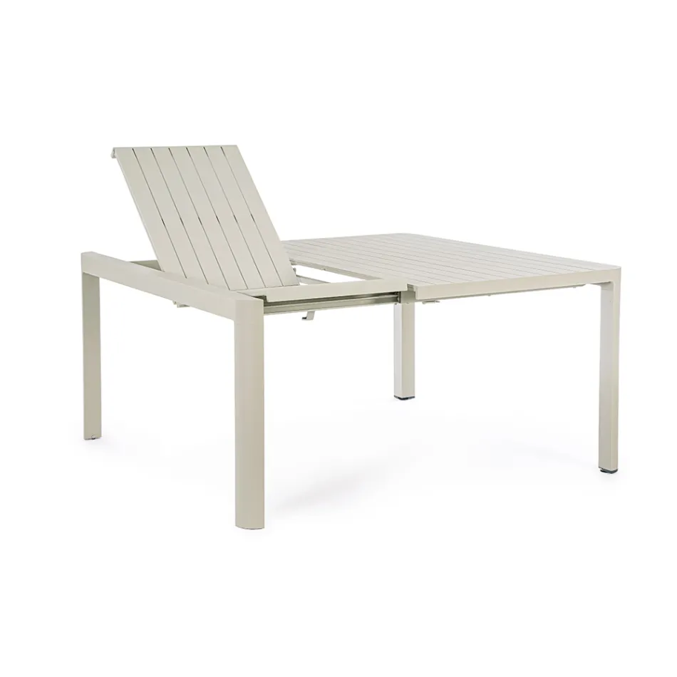 Udtrækbart bord til 149 cm i pulverlakeret aluminium - Behøves Viadurini