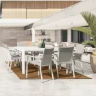 Udtrækbart bord til 149 cm i pulverlakeret aluminium - Behøves Viadurini