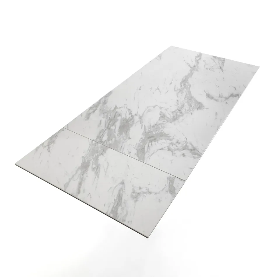 Udtrækbart bord til 170 cm i stål og keramik - Sphinx Viadurini