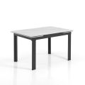 Udtrækkeligt bord til 180 cm i hvid marmorfinish - Brotola