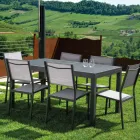 Udtrækkeligt bord 180 cm eller 220 cm med hærdet glasplade - Cartellina Viadurini