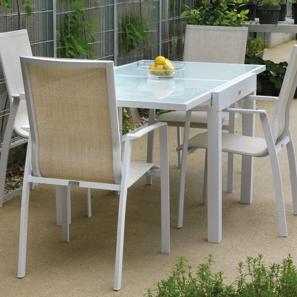 Udtræksbord 180 cm eller 220 cm med hærdet glasplade - Cartellina Viadurini