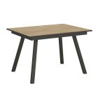 Udtrækbart bord til 180 eller 220 cm i træ og jern Made in Italy - Stjerner Viadurini