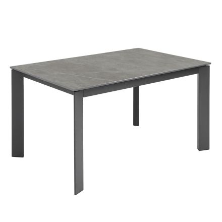 Udtrækbart bord til 190 cm i keramik, melamin og metal - Sara Viadurini