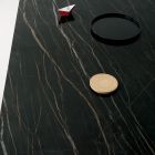 Udtrækkeligt bord til 2,4 m i massivt træ og keramisk plade - Antares Viadurini