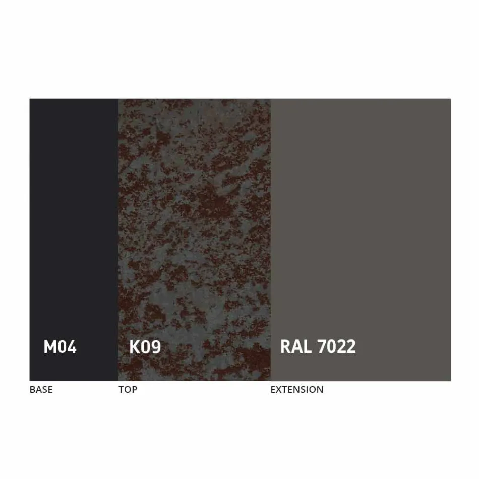 Udtrækkeligt spisebord til 2,8 m i keramiske og metalben - Paoluccio Viadurini