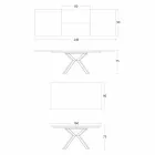 Udtrækkeligt spisebord til 2,8 m i keramiske og metalben - Paoluccio Viadurini