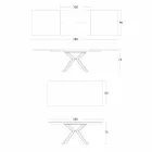 Udtrækkeligt spisebord til 2,8 m i keramiske og metalben - Paoluccio Viadurini