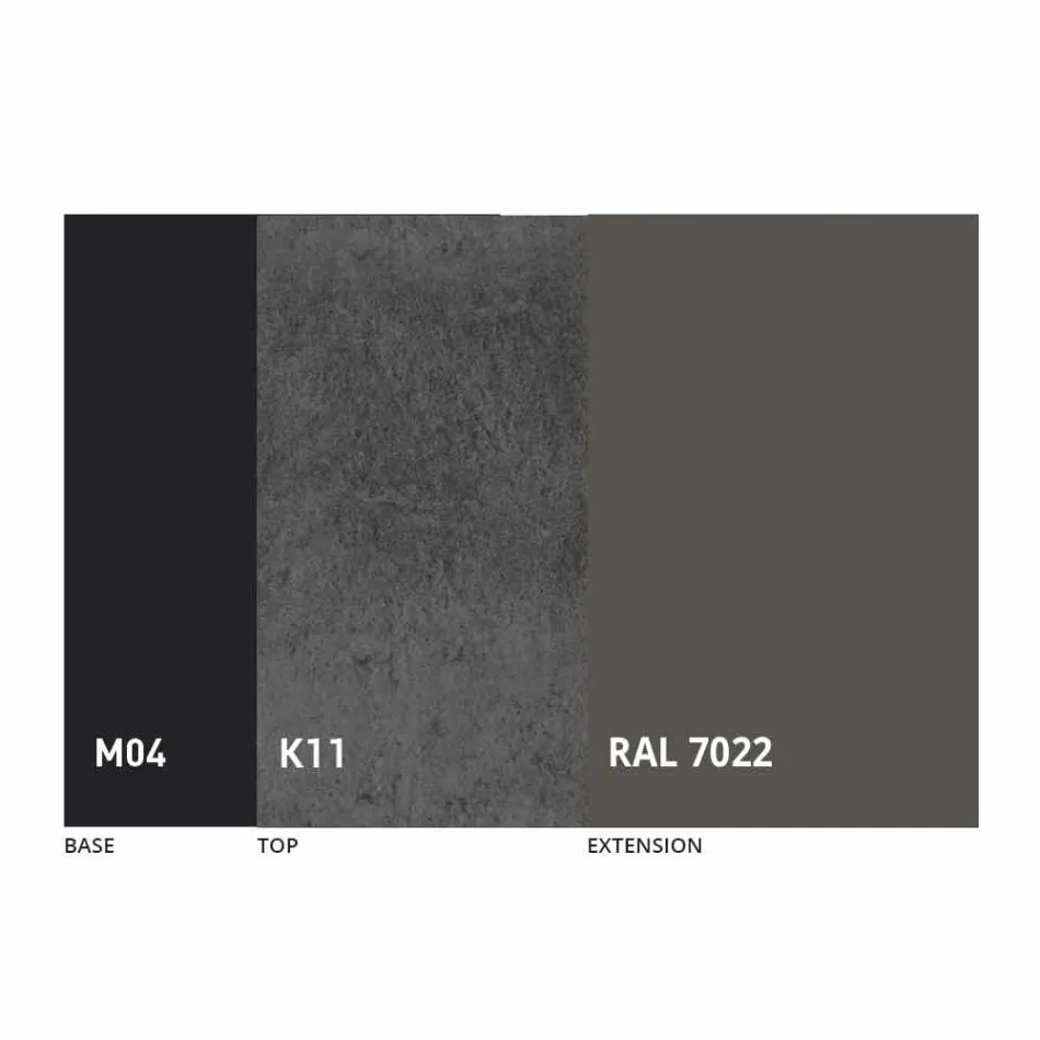 Udtrækkeligt spisebord til 2,8 m i keramiske og metalben - Paoluccio Viadurini